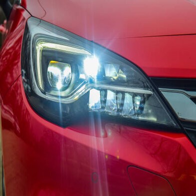 Headlight Cleaning Before